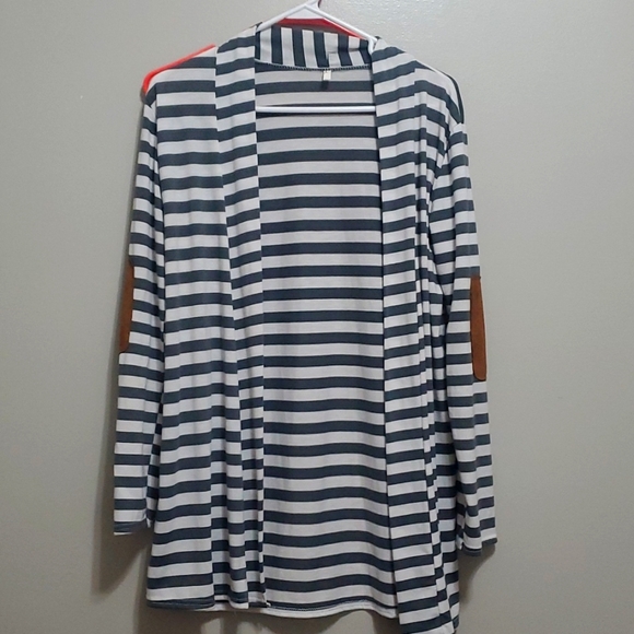 Open Front striped cardigan - Picture 1 of 3